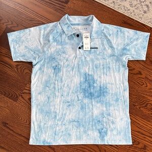 Abercrombie kids Blue Tie-Dye Polo Shirt